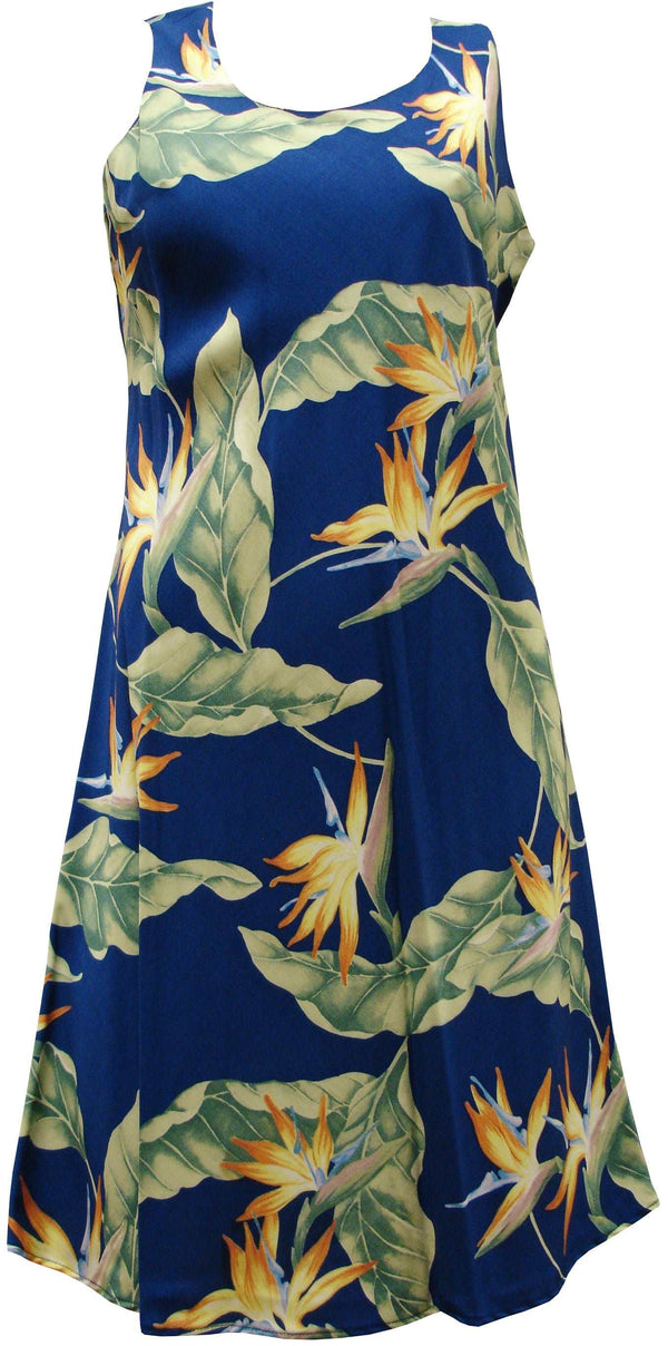 Bird of Paradise #5 Women's Short Tank Flared Hawaiian Dress